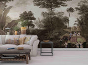 3D Retro Forest Green Wall Mural Wallpaper LQH 704- Jess Art Decoration