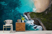 3D Overlooking Blue Sea Landscape Wall Mural Wallpaper LQH 70- Jess Art Decoration