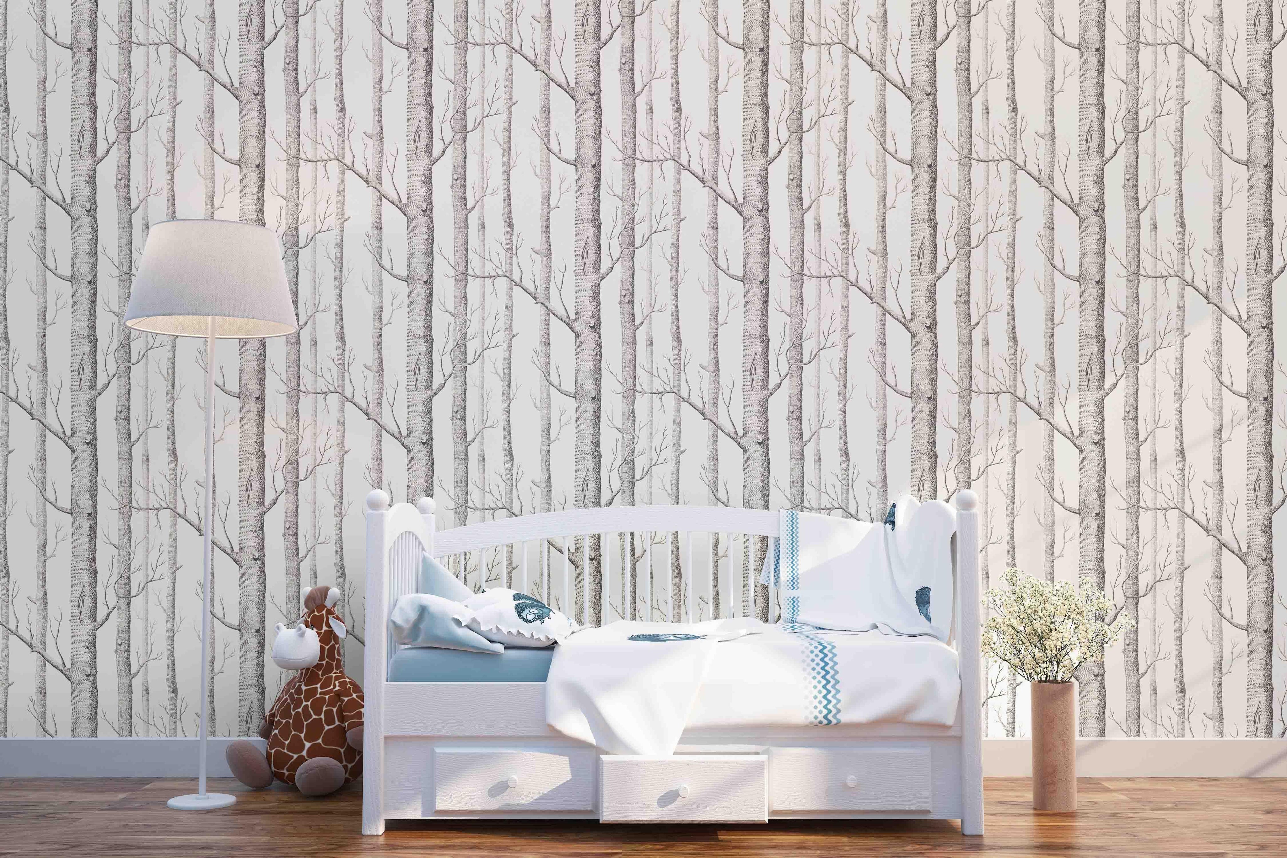 3D Simple Black White Forest Wall Mural Wallpaper 32- Jess Art Decoration