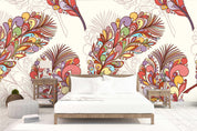 3D colorful leaves wall mural wallpaper- Jess Art Decoration