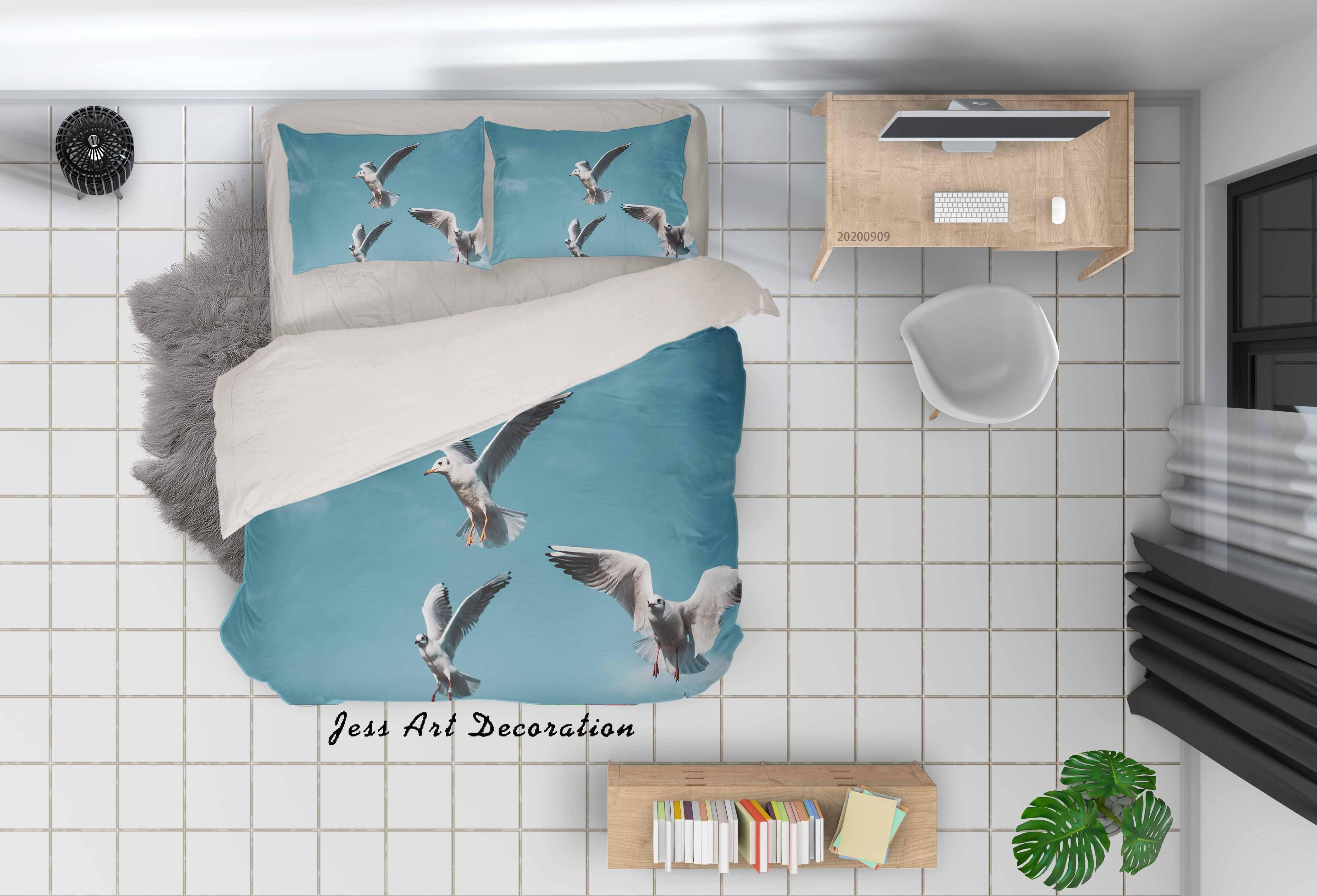 3D Animal Bird Quilt Cover Set Bedding Set Duvet Cover Pillowcases WJ 6095- Jess Art Decoration