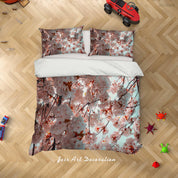 3D Cherry Blossom Flower Branch Quilt Cover Set Bedding Set Duvet Cover Pillowcases 21- Jess Art Decoration