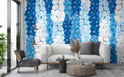 3D Watercolor Blue Floral Pattern Wall Mural Wallpaper GD 597- Jess Art Decoration