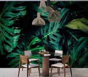 3D Tropical Green Leaf Wall Mural Wallpaper LQH 14- Jess Art Decoration