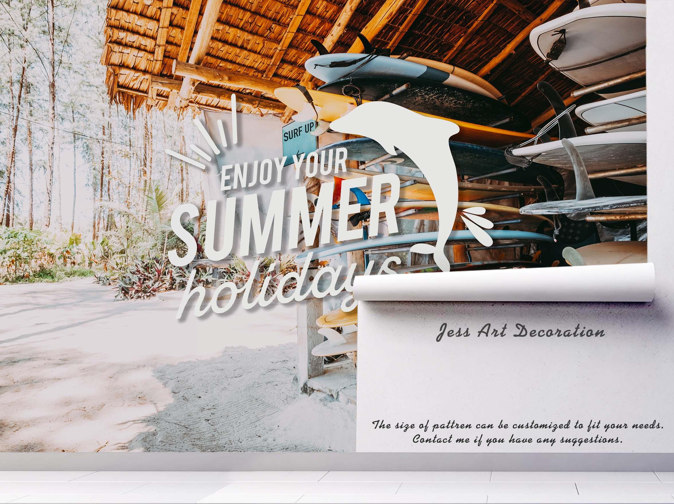 3D Summer Holiday Wall Mural Wallpaper 75- Jess Art Decoration