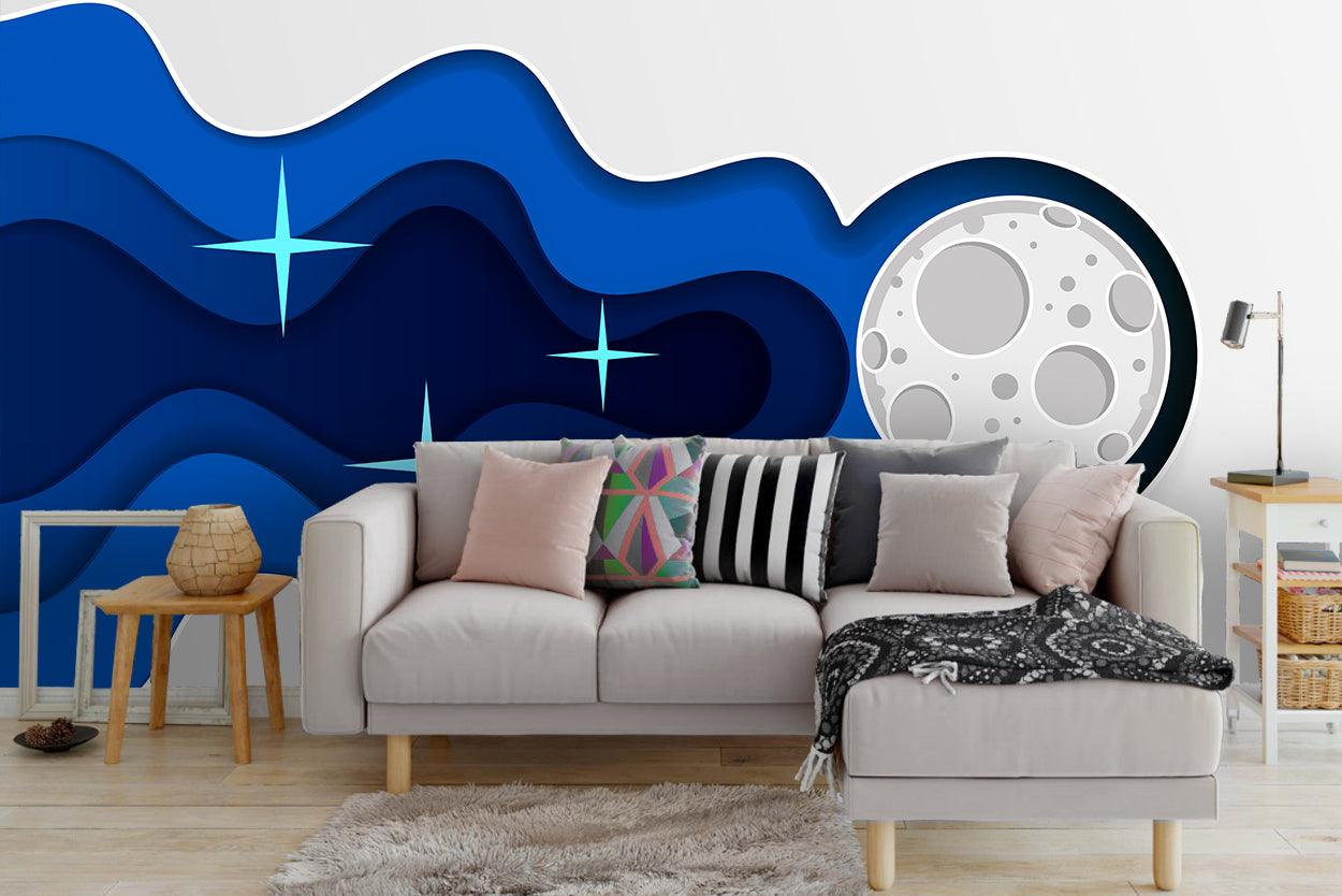 3D Bubble Circle Star Wall Mural Wallpaper 45- Jess Art Decoration