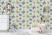 3D Hand Drawn Color Butterfly Wall Mural Wallpaper LQH 111- Jess Art Decoration