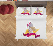 3D White Rabbit Quilt Cover Set Bedding Set Duvet Cover Pillowcases SF29- Jess Art Decoration