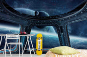 3D Space Probe Planet Earth Spaceship Interior Wall Mural Wallpaper LXL- Jess Art Decoration