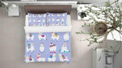 3D Hand Drawn Animal Blue Alpaca Quilt Cover Set Bedding Set Duvet Cover Pillowcases 66- Jess Art Decoration