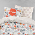 3D Orange Gray Circle Quilt Cover Set Bedding Set Pillowcases 98- Jess Art Decoration