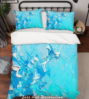 3D Blue Abstract Old Oil Painting Quilt Cover Set Bedding Set Pillowcasesn 48- Jess Art Decoration