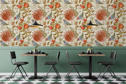 Vintage Bird Floral Leaves Plant Pattern Wall Mural Wallpaper LXL- Jess Art Decoration