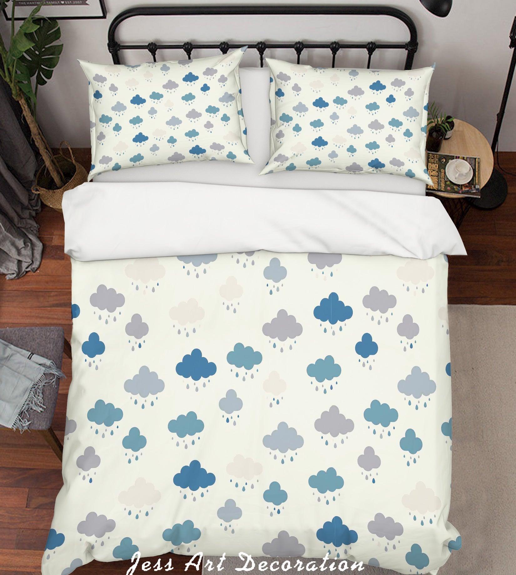 3D Color Clouds Pattern Quilt Cover Set Bedding Set Pillowcases  3- Jess Art Decoration