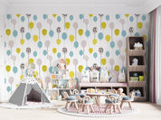 3D Colorful Balloons White Background Wall Mural Wallpaper GD 363- Jess Art Decoration