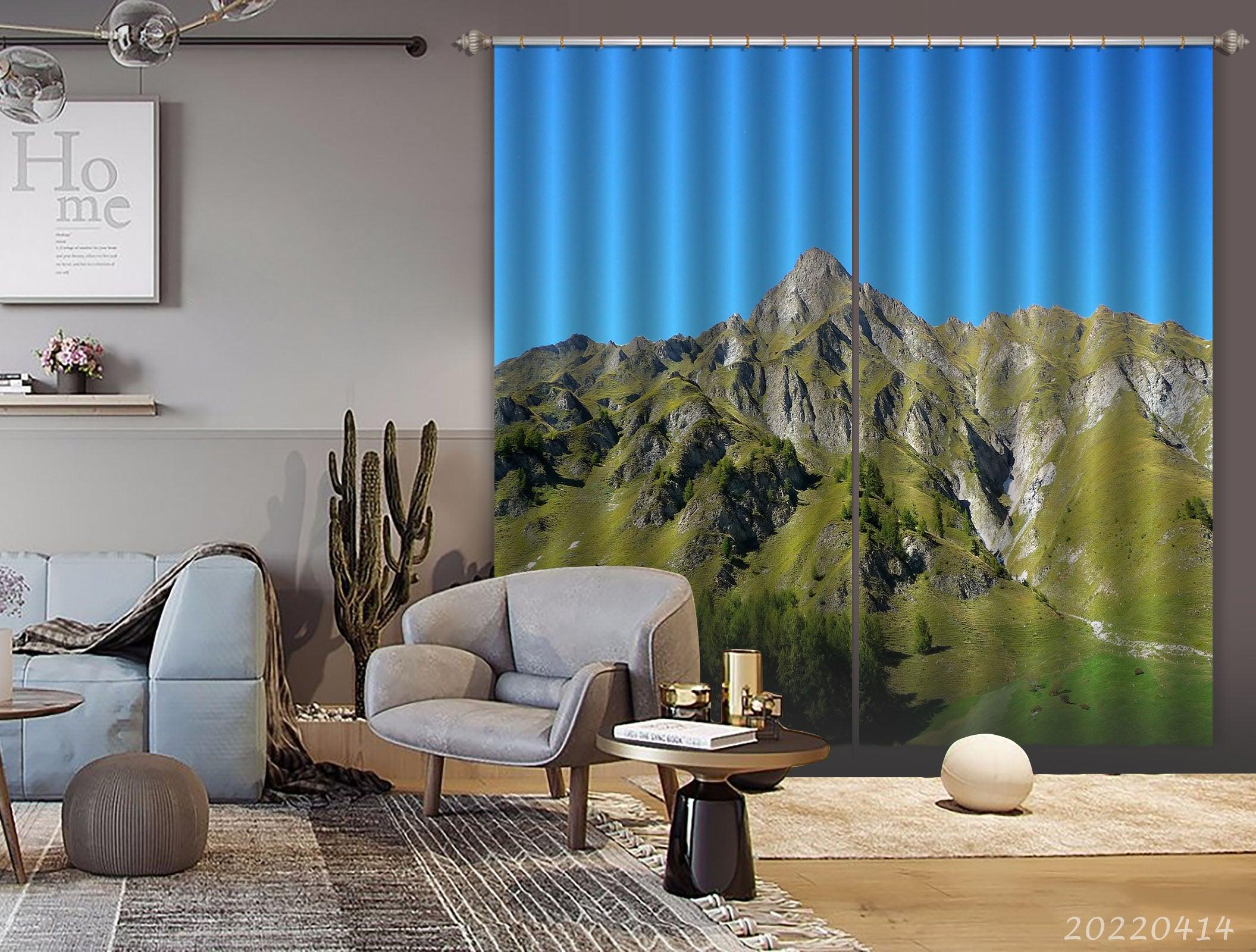 3D Landscape Nature Forest Wilderness Mountain Curtains and Drapes GD 4098- Jess Art Decoration