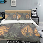 3D Color Plant Leaf Pattern Quilt Cover Set Bedding Set Pillowcases  129- Jess Art Decoration