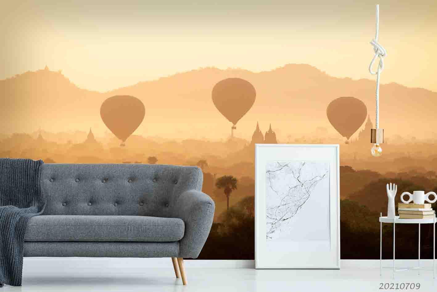 3D Turkey Hot Air Balloon Wall Mural Wallpaper SWW4239- Jess Art Decoration