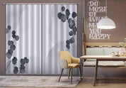 3D Watercolor Geometric Arc Circle Grey Curtains and Drapes LLL 392- Jess Art Decoration