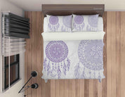 3D Purple Feather Dreamcatcher Quilt Cover Set Bedding Set Duvet Cover Pillowcases LXL- Jess Art Decoration