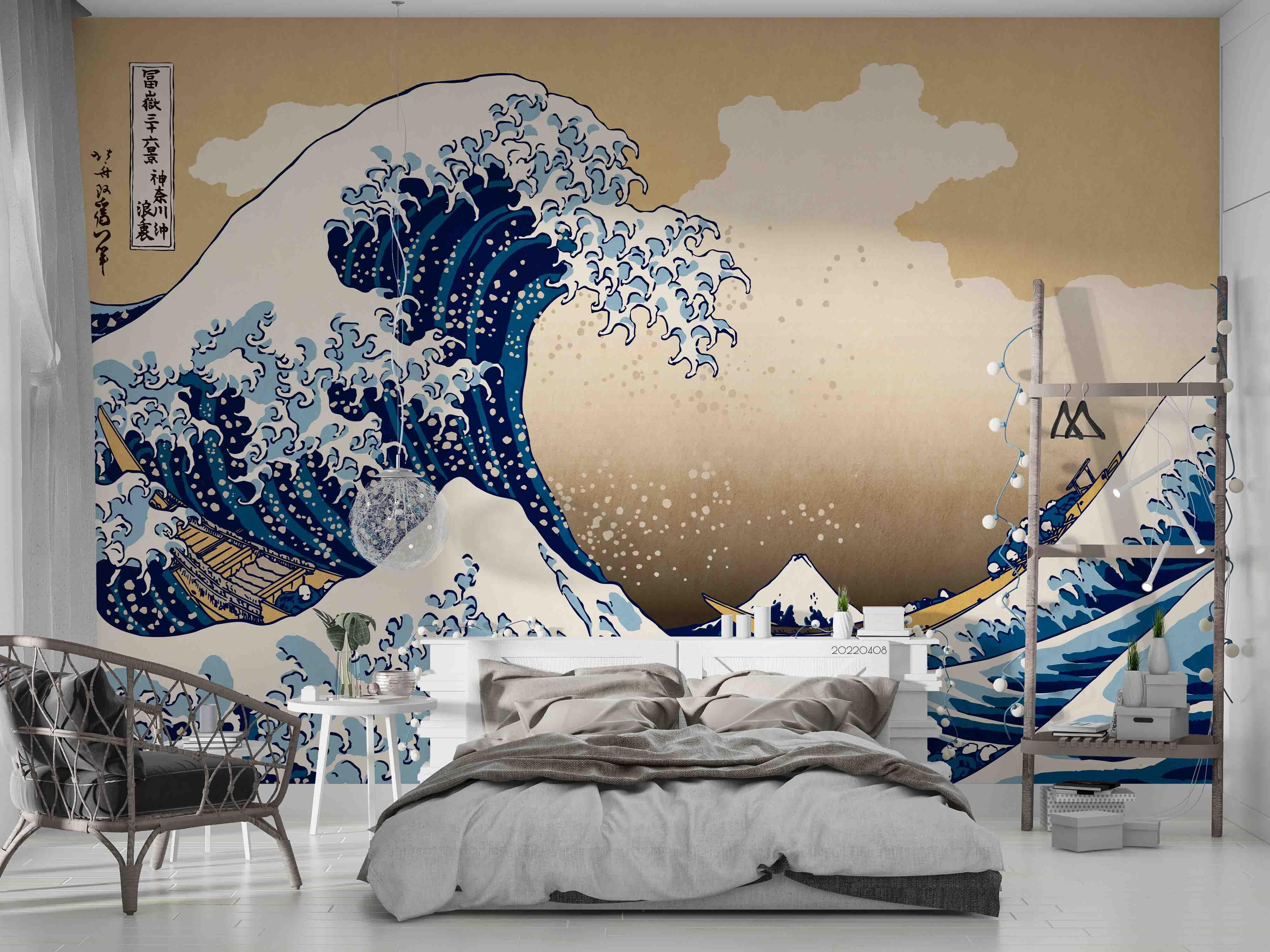 3D Wave Painting Artistic Wall Mural Wallpaper GD 3857- Jess Art Decoration
