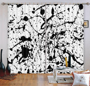 3D Abstract Black Graffiti Curtains and Drapes LQH 29- Jess Art Decoration