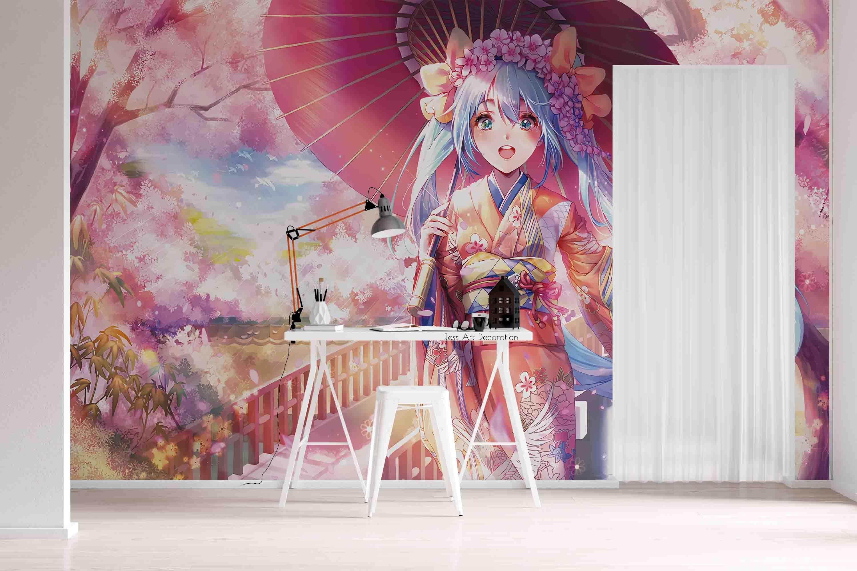 3D Comic Girl Wall Mural Wallpaper sww 224- Jess Art Decoration