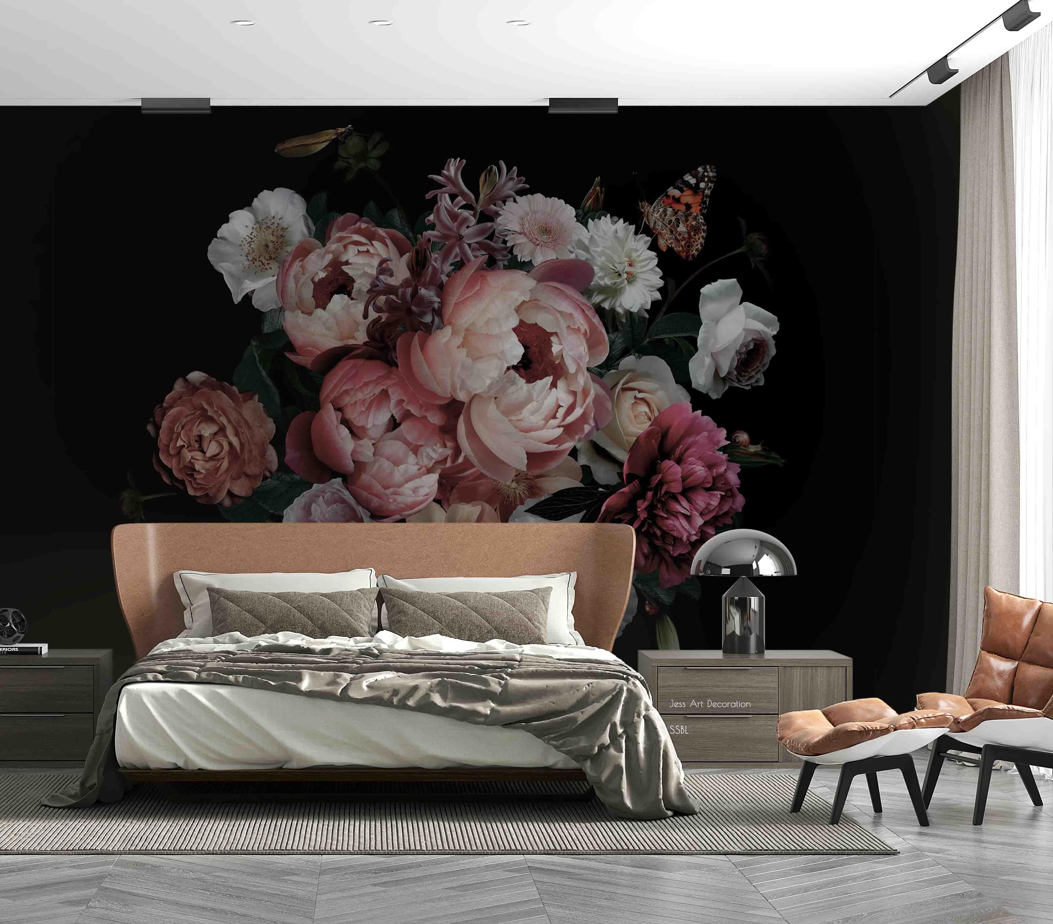 3D Vintage Blooming Peony Bouquet Pattern Wall Mural Wallpaper GD 3508- Jess Art Decoration
