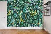 3D Leaves Floral Seamless  Wall Mural Wallpaper sww 80- Jess Art Decoration