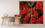 3D Red Rose Floral Curtains and Drapes LQH 140- Jess Art Decoration