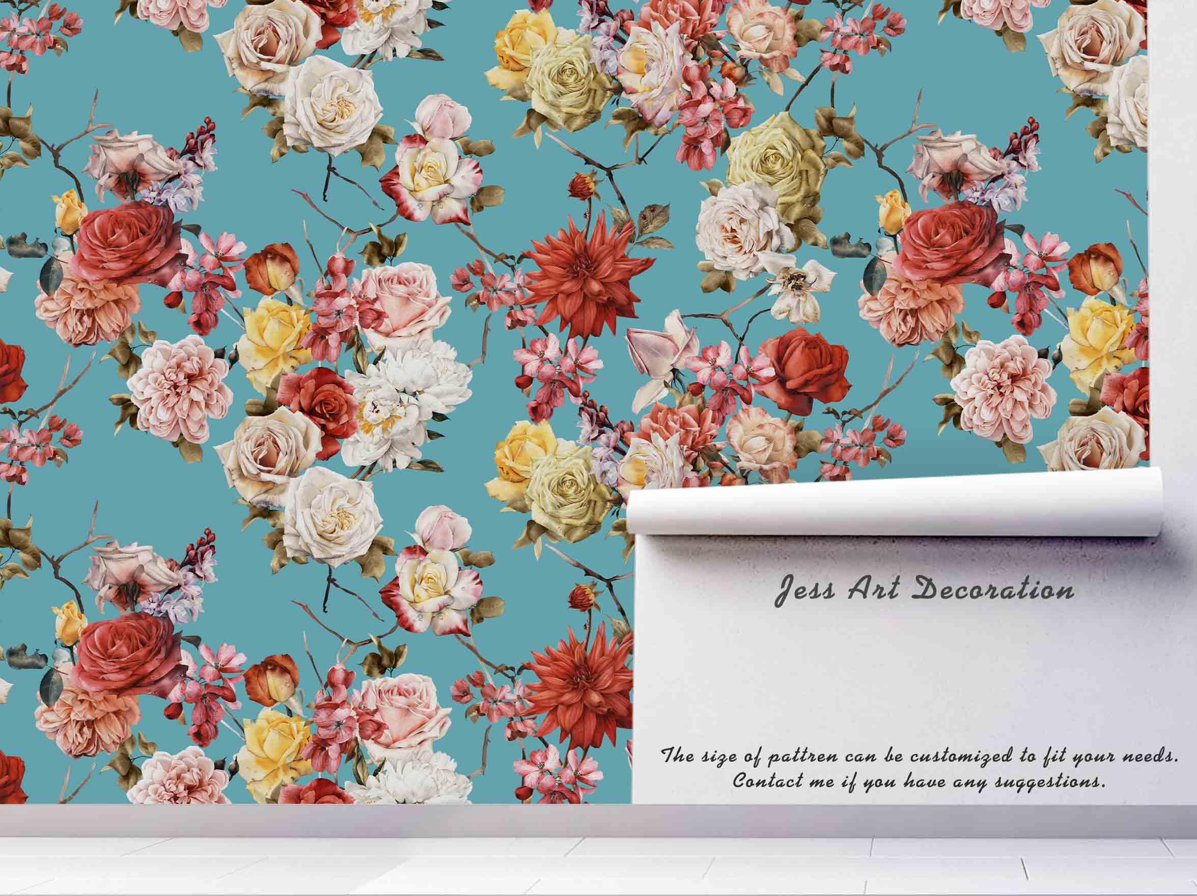 3D Flower Branch Wall Mural Wallpaper 81- Jess Art Decoration