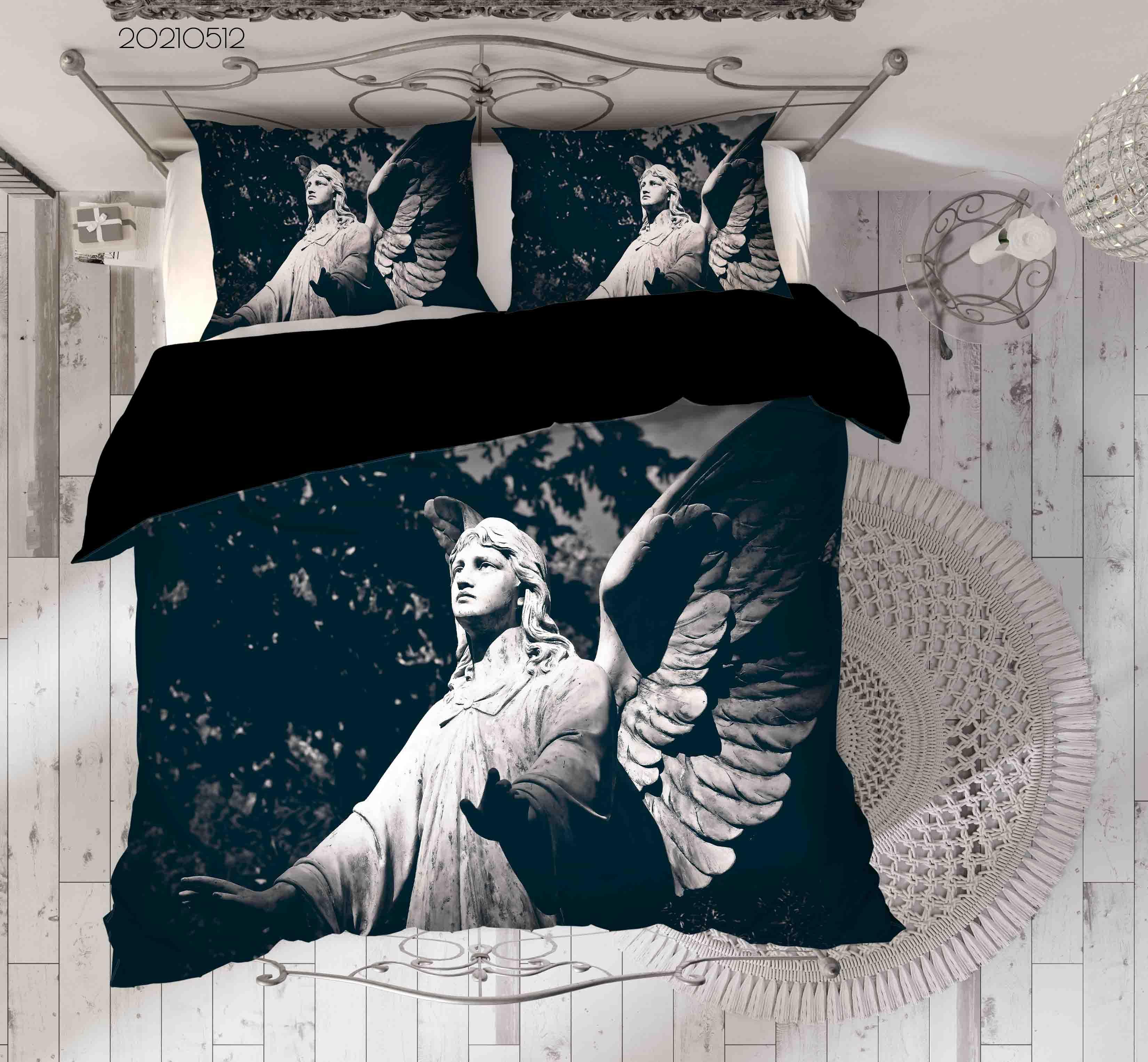 3D Cemetery Sculpture Quilt Cover Set Bedding Set Duvet Cover Pillowcases 215- Jess Art Decoration