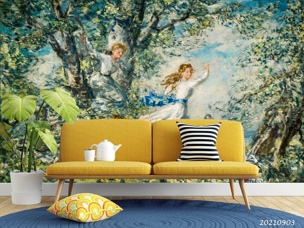 3D Landscape Oil Painting Wall Mural Wallpaper LQH 115- Jess Art Decoration