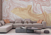 3D Topographic Map Interesting Wall Mural Wallpaper SWW3641- Jess Art Decoration
