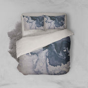 3D Blue Watercolor Quilt Cover Set Bedding Set Pillowcases 10- Jess Art Decoration