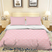 3D Pink Wave Clouds Quilt Cover Set Bedding Set Duvet Cover Pillowcases SF84- Jess Art Decoration