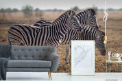 3D Wild Animal Zebra Wall Mural Wallpaper LQH 15- Jess Art Decoration