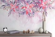 3D pink flowers background wall mural wallpaper 41- Jess Art Decoration