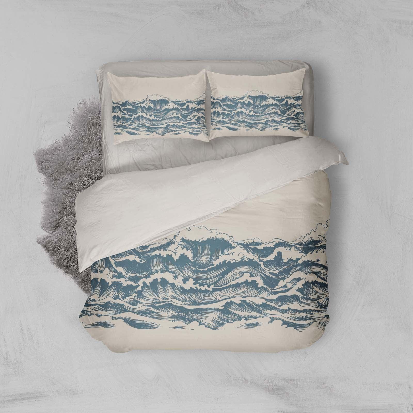 3D Wave Quilt Cover Set Bedding Set Pillowcases 119- Jess Art Decoration