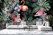 3D Flamingo Flowers Wall Mural Wallpaper SF29- Jess Art Decoration