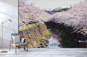 3D Pink Cherry Blossom Wall Mural Wallpaper LQH 362- Jess Art Decoration