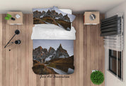 3D Sky Mountain House View Quilt Cover Set Bedding Set Duvet Cover Pillowcases 23- Jess Art Decoration
