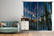 3D Sky Cloud Cactus Curtains and Drapes LQH 37- Jess Art Decoration
