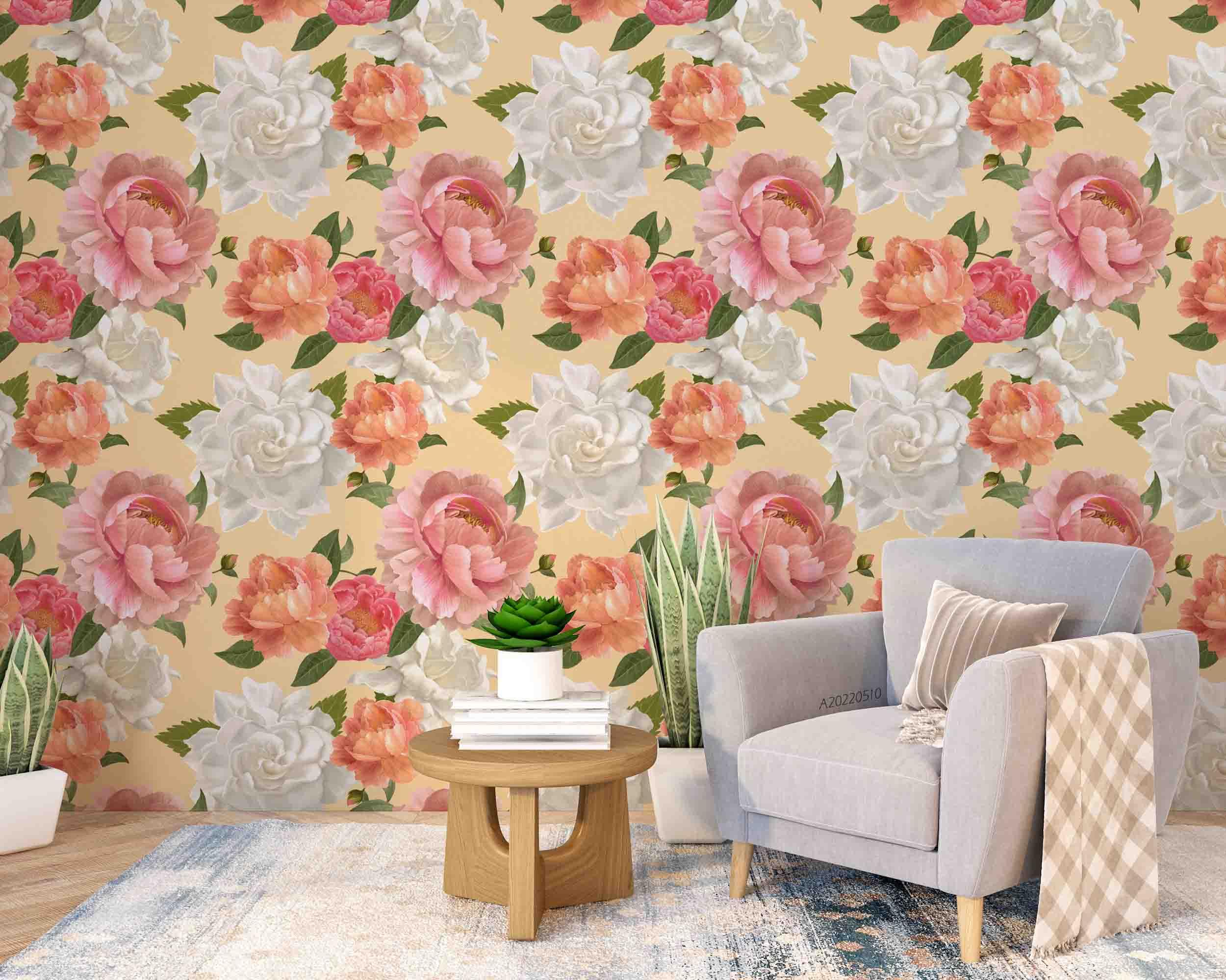 3D Pink Floral Seamless Wall Mural Wallpaper SWW 14- Jess Art Decoration
