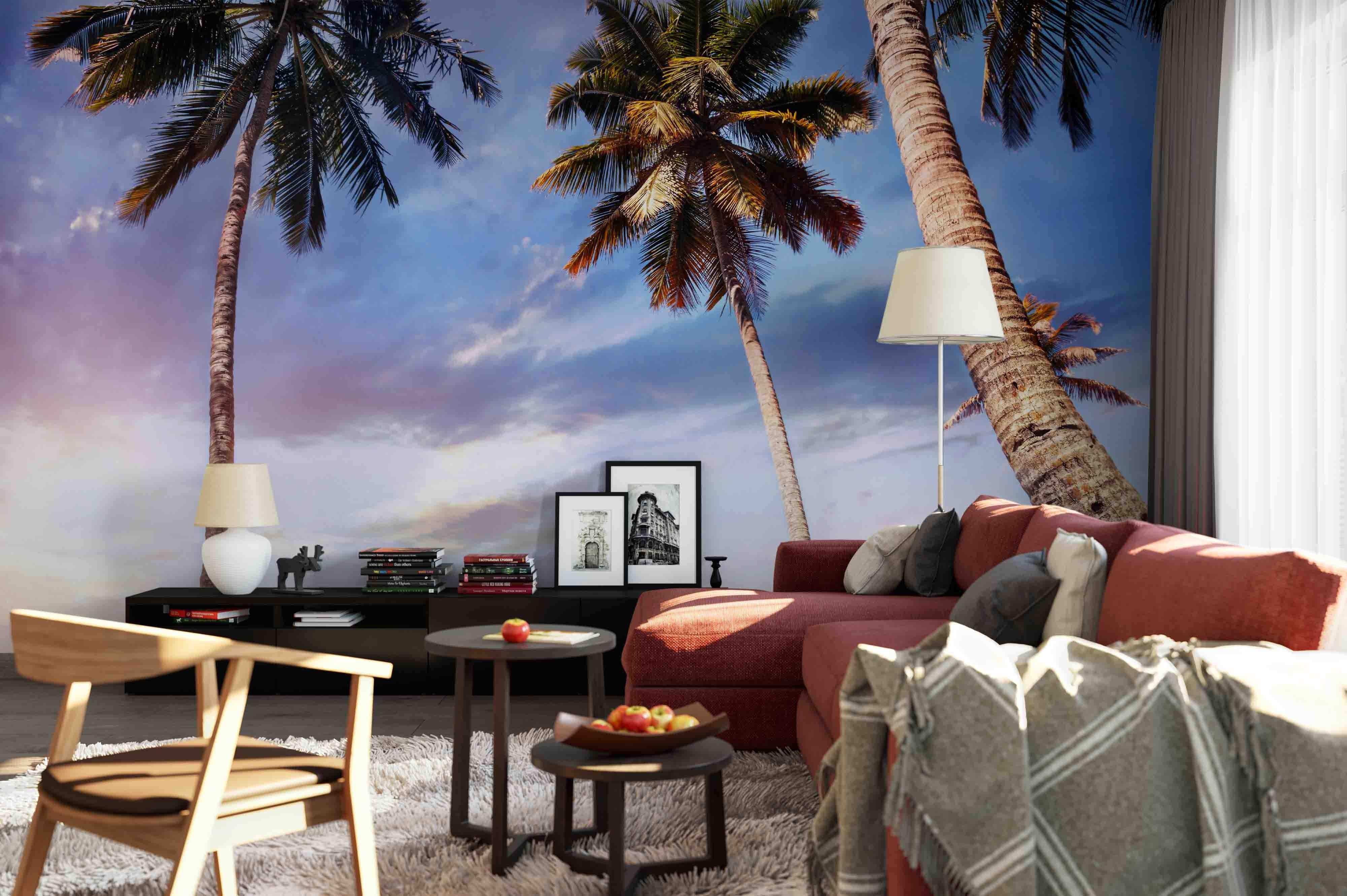 3D Tropical Palm Tree Coconut Tree Wall Mural Wallpaper 106- Jess Art Decoration