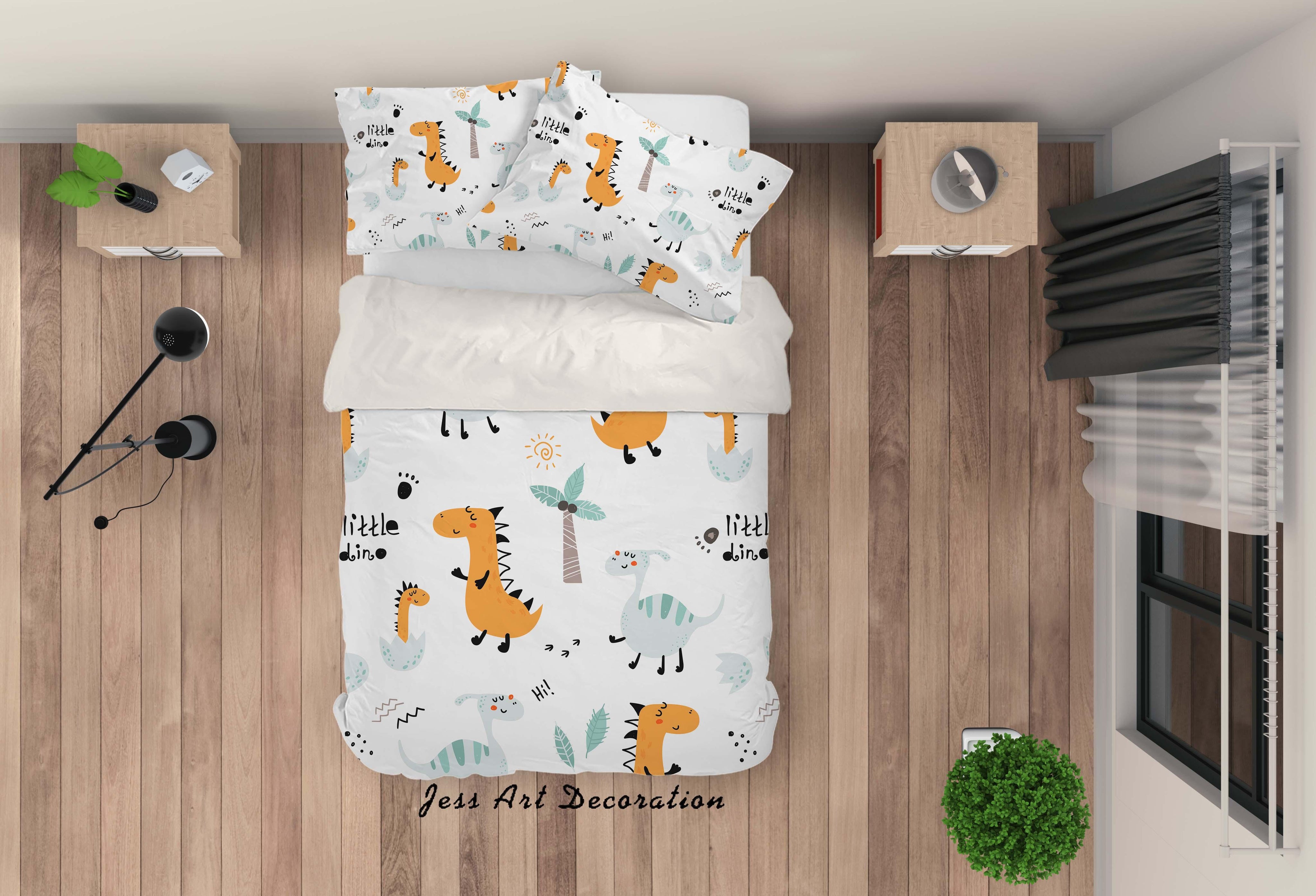 3D Cartoon Animal Quilt Cover Set Bedding Set Pillowcases 36- Jess Art Decoration