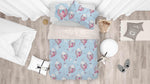 3D Unicorn Blue Quilt Cover Set Bedding Set Pillowcases 48- Jess Art Decoration