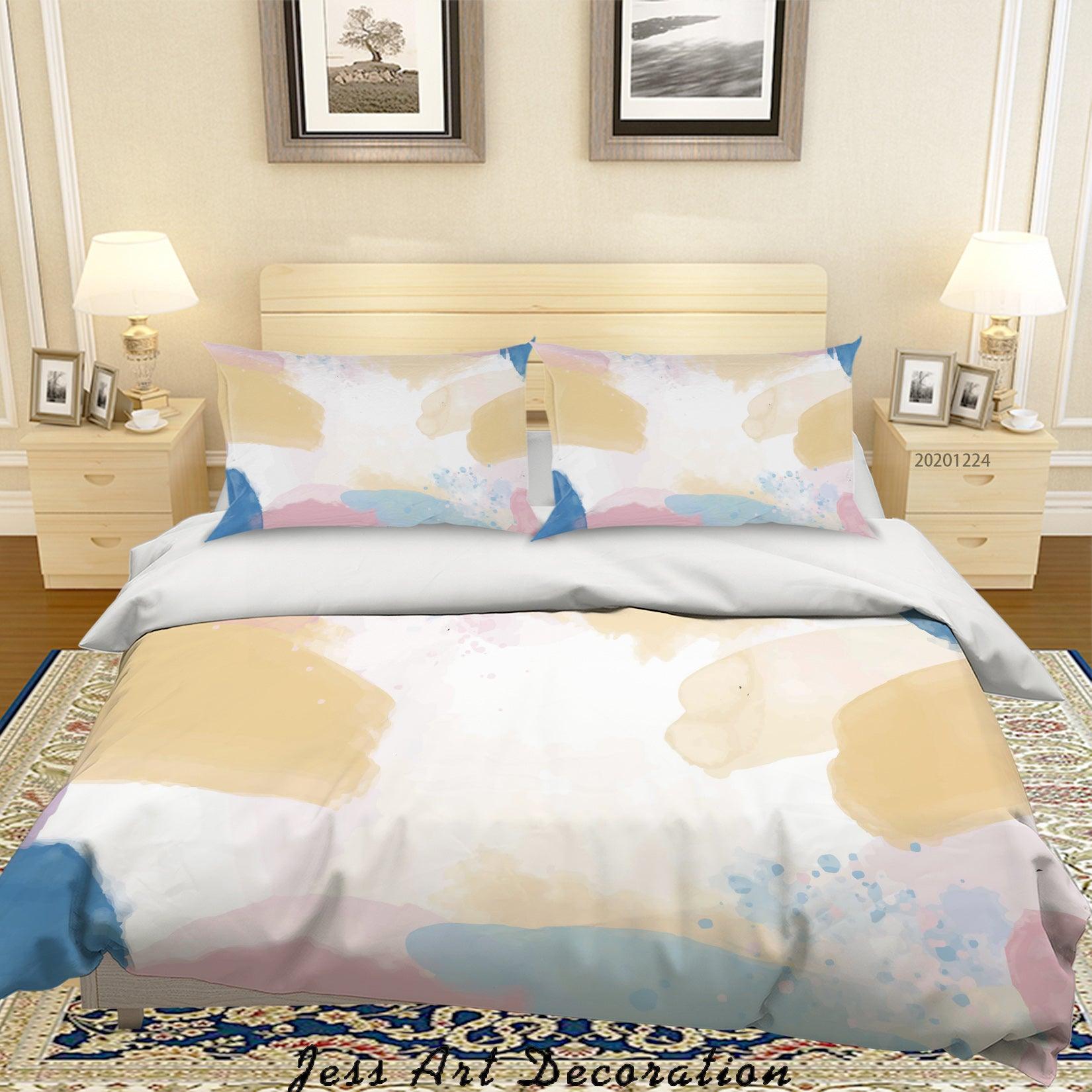 3D Watercolor Geometric Pattern Quilt Cover Set Bedding Set Duvet Cover Pillowcases 166 LQH- Jess Art Decoration
