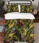 3D Green Leaves Quilt Cover Set Bedding Set Pillowcases 151- Jess Art Decoration