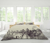 3D Yellow Trees Plants Boat Quilt Cover Set Bedding Set Pillowcases 60- Jess Art Decoration
